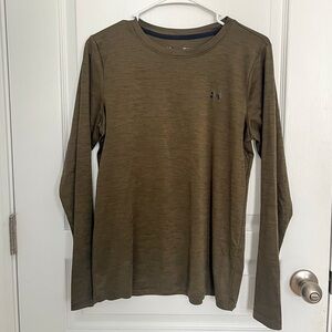 Under Armour Olive Green Long Sleeve Crew Tech Tee